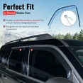 thumbnail image 2 of Ikon Motorsports Window Visors Fits 2021-2026 Ford Bronco Sport, In Channel Injection PC Black Rain Guards, Side Window Wind Deflector 4PCS, 2 of 8