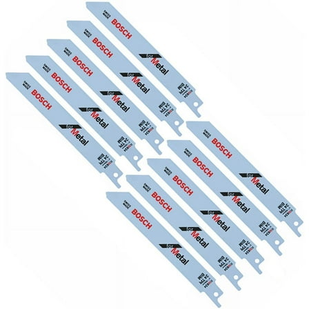 Bosch 10 Pack of Genuine 6-Inch 24T Metal Recip Saw Blades - RM624-10PK