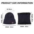 thumbnail image 2 of Gorro de invierno para hombre, conjunto de bufanda, gorros de punto cálidos, gorro de calavera, calentador de cuello con forro polar grueso, gorro y bufanda de invierno para mujer, 2 of 6