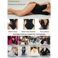 thumbnail image 5 of Sveltors Black Thong Shapewear Bodysuit for Women Tummy Control Low Back U Plunge Backless Body Shaper Fajas, 5 of 6