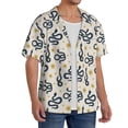 thumbnail image 2 of Uemuo Snake Pattern Cotton Linen Short Sleeve Shirts,Casual Lightweight Button Down Shirts,Vacation Beach Summer Tops-Small, 2 of 7