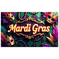 thumbnail image 6 of Mardi Gras Party Banner Decorations Feather Mask Backdrop for Celebration Photography Props Carnival Event Supplies Festive Green Purple Theme Decor, 6 of 9