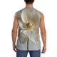 thumbnail image 4 of Fotbe Elegant Ivory Flower Men's Camiseta sin Mangas Estampada para Hombres, Playera Casual para Gimnasio, Entrenamiento, Playa-XX-Large, 4 of 7