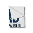 thumbnail image 2 of Dad You Rock Soft Flannel Fleece Throw Blanket, Monochrome Grunge Style Lettering on a Plain Background, Cozy Plush for Indoor and Outdoor Use, 60" x 80", Night Blue Violet Blue, by Ambesonne, 2 of 5