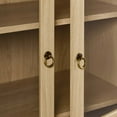 thumbnail image 6 of Modway Tessa Wood Tall Storage Display Cabinet with Rounded Arched Top in Oak, 6 of 10