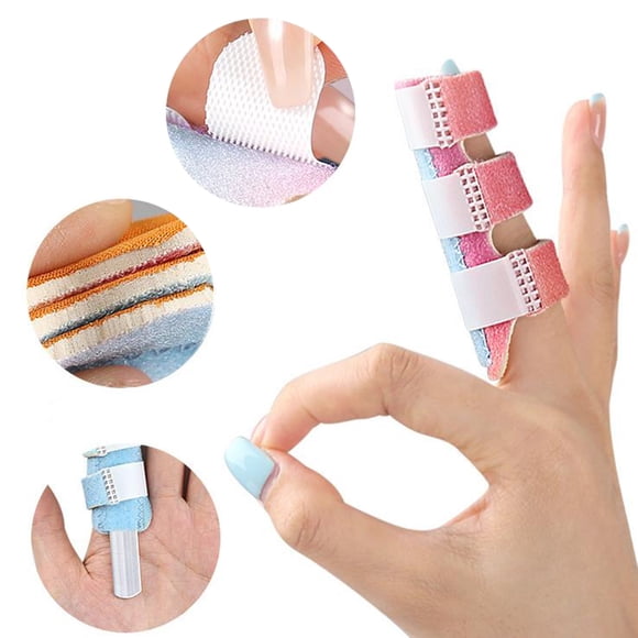 Adjustable Aluminum Finger Splint with Three Straps for Trigger Finger Support Fits Index Middle and Ring Fingers Rainbow Gradient Sports