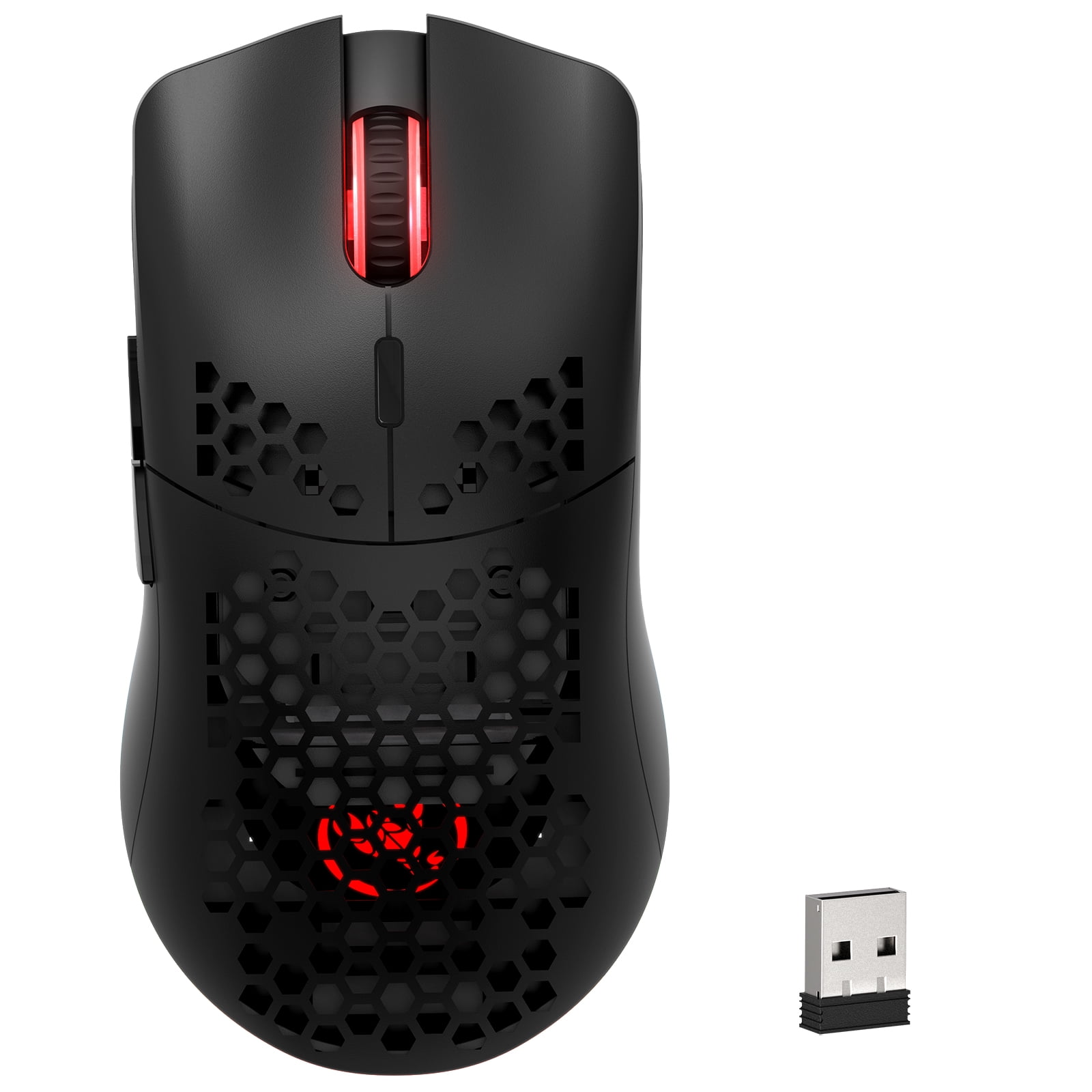T66 3-Mode RGB Wireless Gaming Mouse - Ergonomic, Lightweight Design with Customizable Backlighting, Macro Programming Support, 650mAh Rechargeable Optical Sensor Mouse