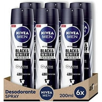 Nivea Invisible For Black & White Men Anti-Perspirant Spray 150ml Each 6 Pack