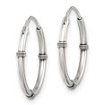 thumbnail image 3 of Auriga Fine Jewelry 925 Sterling Silver and Antiqued Endless Hoop Earrings for Women, 3 of 6