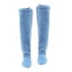 thumbnail image 4 of Calcetines peludos hasta la rodilla, súper suaves, cálidos, antideslizantes, cómodos, hasta el muslo Azul, 4 of 9