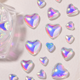 thumbnail image 3 of Decoración de uñas con cristales en forma de corazón y parte trasera plana con diamantes de imitación, 3 of 5