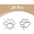 thumbnail image 3 of 20 colgantes de metal hueco con forma de huella de perro, de acero inoxidable, con forma de huella de animal, de gato o de perro., 3 of 6