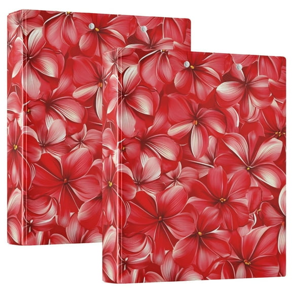 ALAZA Elegant Tropical Floral-a3 Hardcover 3 Ring Binder 1.5" Round Rings Interior Pockets Binders Organizer 2 Pack