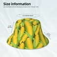 thumbnail image 4 of Daiia Corn 1 Pattern Bucket Hat - Trendy Cotton Sun Hat for Beach, Golf, Fishing - Fun Outdoor Vacation Boonie for Men and Women, 4 of 9