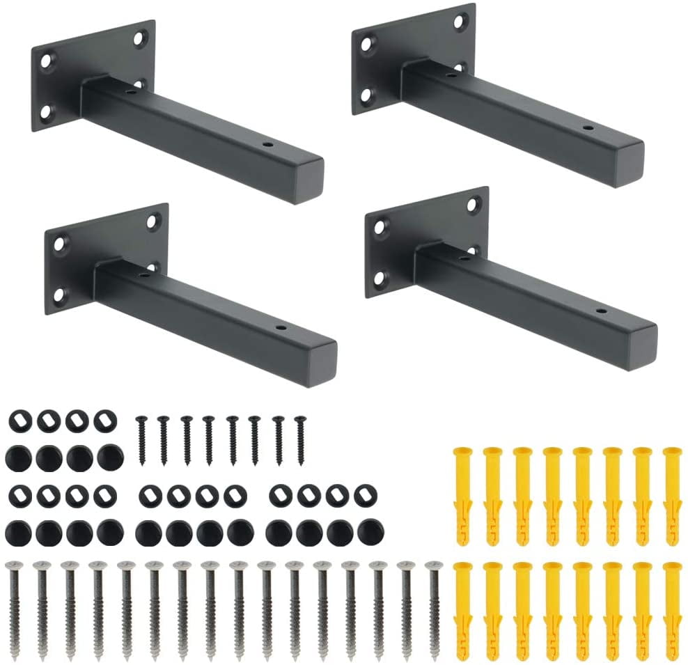 6Inch Shelf Brackets Heavy Duty T Brackets for Floating Shelves Boards