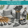 thumbnail image 6 of AGCAN 24 Pcs Silicone Cooking Utensils Set,  446℉ Heat Resistant Kitchen Utensils Turner, Tongs,Spatula,Spoon,Brush,Whisk, 6 of 14