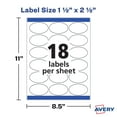 thumbnail image 5 of Avery Printable Oval Labels, 1.5" x 2.5", Clear, 180ct (22854), 5 of 8