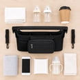 thumbnail image 5 of Aaihamo Universal Stroller Organizer, Hanging Portable Storage Bag with 2 Cup Holders Detachable Wrist Shoulder Strap, Durable Stroller Pouch for Umbrella Pet Stroller, 5 of 7