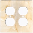 thumbnail image 3 of Metal Light Switch Plate Outlet Cover (Image of Marble Brown MAR025), 3 of 13