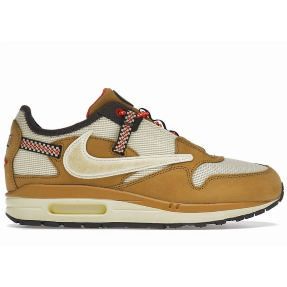 Nike Men's Air Max 1 Travis Scott Cactus Jack Wheat Lemon Drop Running Shoes, from StockX