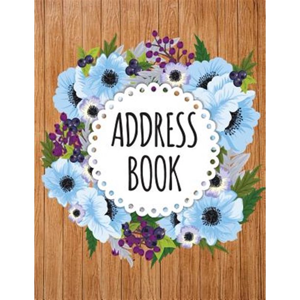 Address Book Large Print Watercolor Floral Cover Alphabetical for