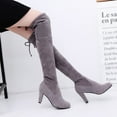 thumbnail image 2 of Fashion Female Warm Boots Women Boots Winter Over The Knee Boots Long Boots Comfort Square Heels Shoes, 2 of 9