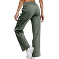 thumbnail image 6 of EDFBUYKRS Wide Leg Sweatpants Women Tall 34 Inseam Women's Casual Pants High Waisted Straight Leg Trousers with Drawstring Pockets Comfortable Stretchy for Daily Wear Gym Outdoor Riding Xxl, 6 of 7