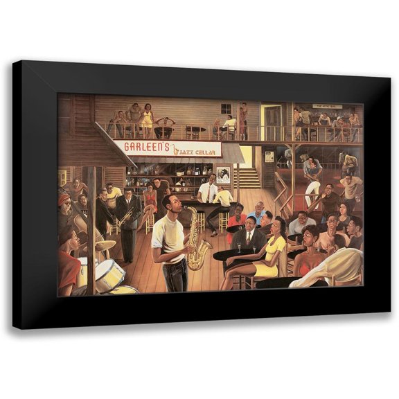 Unknown 14x11 Black Modern Framed Museum Art Print Titled - Jazz Cellar