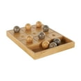thumbnail image 6 of DecMode 12" x 2" Brown Wood Tic Tac Toe Game Set with 9 Balls, 1-Piece, 6 of 9