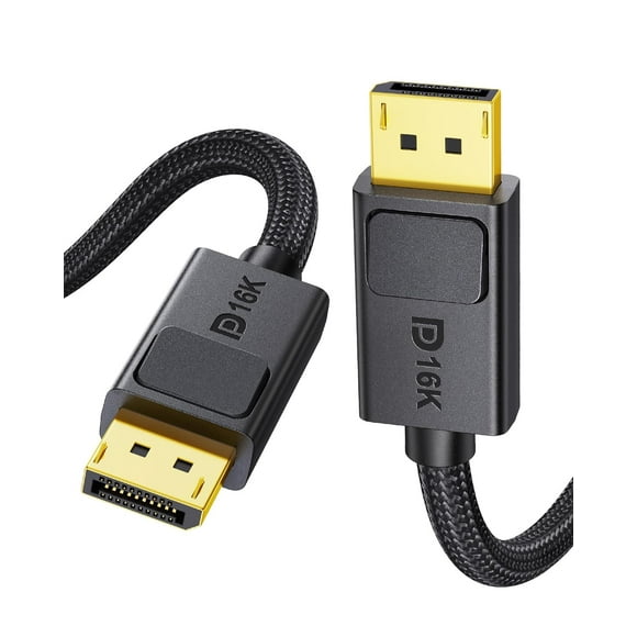 UTAH-DisplayPort Cable 2.1 54Gbps, [16K@30Hz, 8K@165Hz, 4K@480Hz 360Hz 240Hz] DP 2.1 Cable 16K, DP54 HDR DSC Display Port Cord Compatible FreeSync G-Sync Gaming Monitor 5090, 7900XTX, 16.5FT