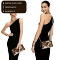 thumbnail image 3 of Xixirimido Evening Clutch Purses for Women Leather Clutch Handbags for Formal Wedding Party Prom Crossbody Shoulder Envelope Bag, Cow Print Brown, 3 of 7