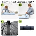 thumbnail image 5 of Personalized Toddler Nap Mats for Preschool, Custom Name Khaki Dinosaur Kids Sleeping Bag for Daycare, Roll Up Sleeping Mat with Removable Pillow and Soft Dot Minky Blanke for Boys Camping Travel, 5 of 8
