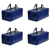 Earthwise Bags Extra Large Heavy Duty Clothing Storage, Blue, 4 Count