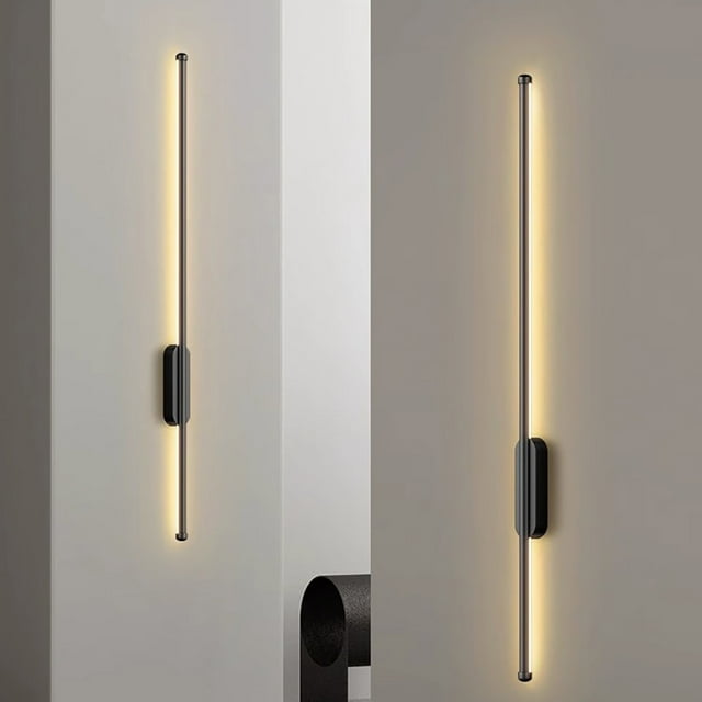 Chmadoxn Appliques Murales Modernes à DEL pour l'Intérieur, Lumières Murales à Brancher USB-C, Longue Lampe à Bande, Lampe Murale