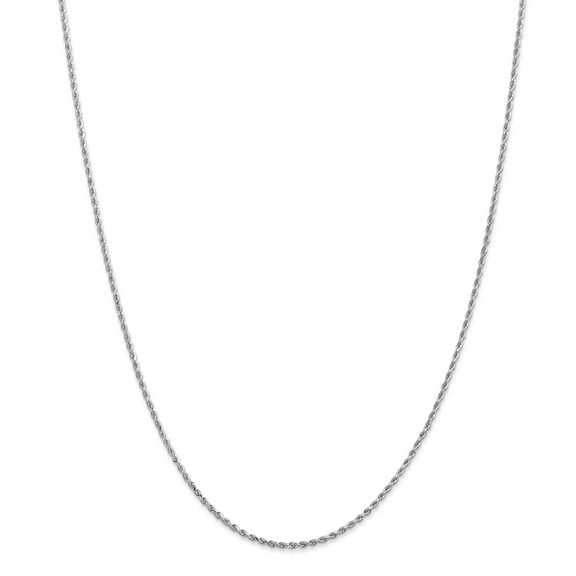 Primal Gold 10 Karat White Gold 1.5mm Diamond-cut Rope Chain