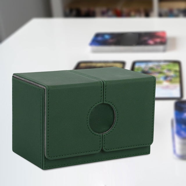 Caja de cubierta de cartas coleccionables Sharpla Caja de tarjetas Verde