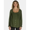 thumbnail image 4 of Time and Tru Women's Maternity Square Neck Top, 4 of 5