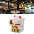 thumbnail image 3 of Solar Powered Fortune Cat, Lucky Cat Good Luck Feng Shui Decoration, Mini Cats Wealth Welcoming Cute Cat with Waving Arm, for Home Display Car Decor (White), 3 of 9