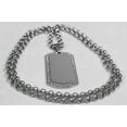thumbnail image 3 of CZ BLING THICK  NECKLACE  DOG TAG STAINLESS STEEL ROLO CHAIN, 3 of 6