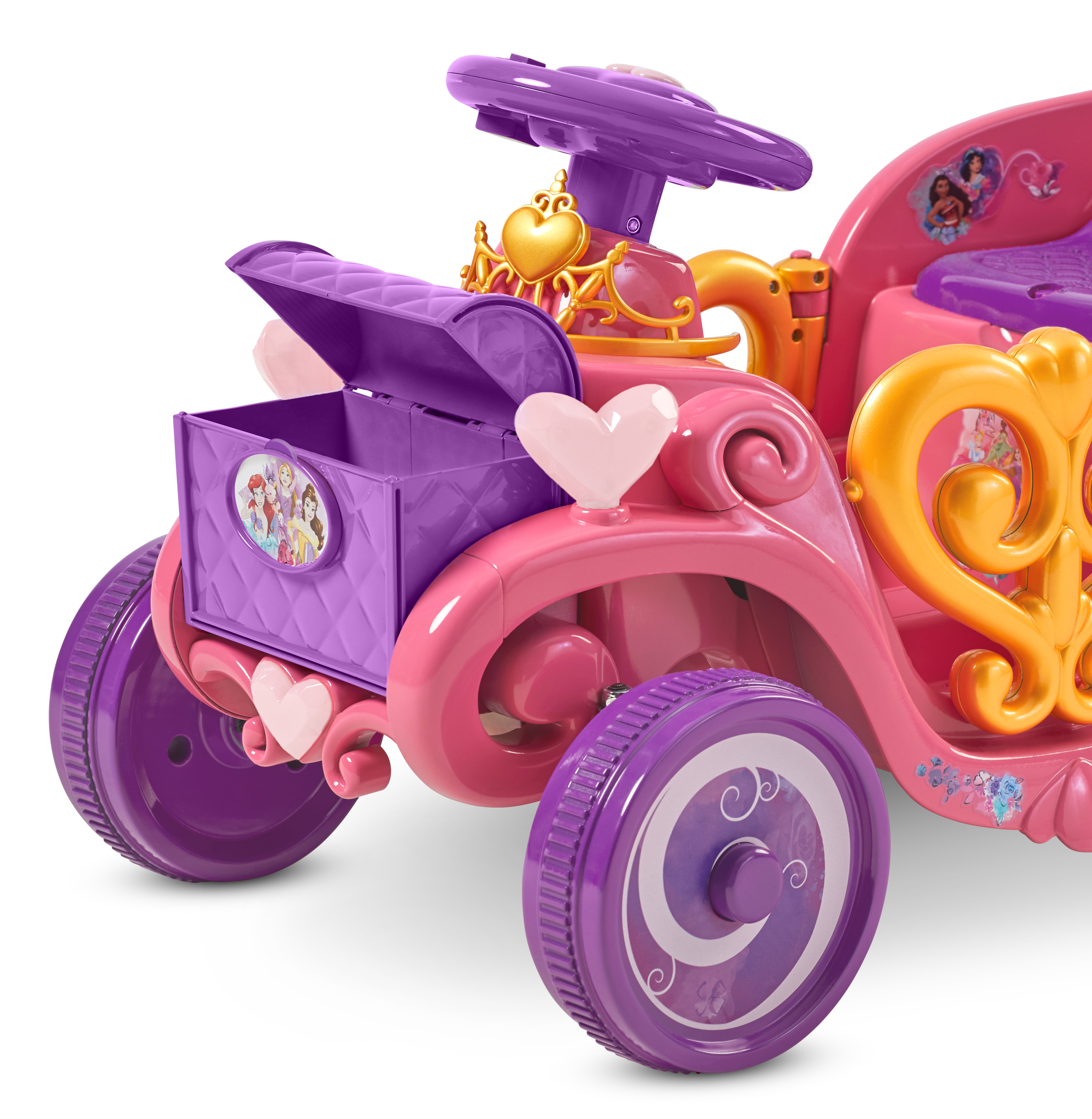 Disney Princess Enchanted Adventure Carriage Quad, 6-Volt Ride-On Toy by Kid Trax, ages 18-30 months, pink - image 5 of 8