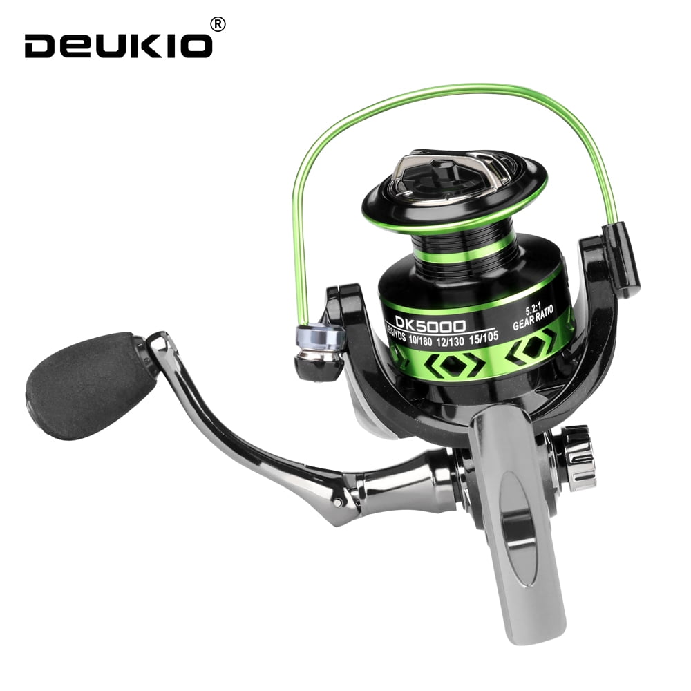 New All-Metal Black Green Fishing Reel Freshwater Seawater Dual Use Max Drag 12Kg Spinning Reel Durable Carp Fishing Tackle