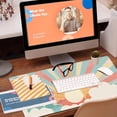 thumbnail image 5 of Large Gaming Mouse Pad for Desk, Boho Pastel Sun Desk Mat, Colorful Sunshine Desk Pad, 31.5"x11.8" Extended Big Computer Keyboard Mouse Pad with Non-Slip Base and Stitched Edge, 5 of 13