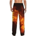 thumbnail image 3 of Daiia Fiery Orange Flames Energy Men's Sleep Pant with Pockets and Drawstring,Pajama Pants-X-Large, 3 of 9