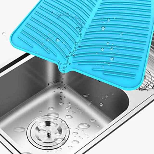 silicone dish drying mat, malsipree large 16"x14" dish mat for kitchen