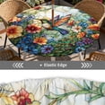 thumbnail image 6 of ARTSLION Round Outdoor Tablecloth For Up To 48in With Umbrella Hole & Zipper Waterproof Elastic Edge Fitted Table Cover Big Sunflower For Patio Picnic Party, Hummingbird, 6 of 7