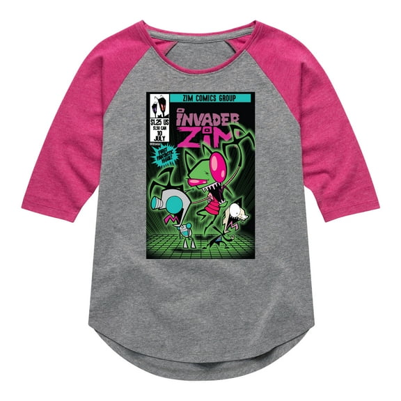 Invader ZIM - ZIM Comics Group - First Fantastic Issue - Toddler And Youth Girls Raglan T-Shirt