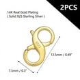 thumbnail image 5 of Alexcraft Double Opening Lobster Clasps, Silver and Gold Plated 925 Sterling Silver Lobster Clasp Jewelry Making Clasps Necklace Connectors for DIY Jewelry Making and Repairing, 5 of 7