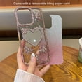 thumbnail image 3 of for iPhone 16 Pro Max Bling Case, Shockproof Luxury Shiny Diamond 3D Butterfly Glitter Gilry Woman Thin Soft Phone Cover with Love Heart Makeup Mirror for iPhone 16 Pro Max 6.9 inch (Purple), 3 of 12