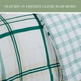 thumbnail image 5 of Elegant Comfort 8-Piece Lodge Plaid Reversible Comforter Set-All Season Bed in a Bag, 4-Piece Sheet Set Featuring Smart Pockets,King/California King, Emerald Green, 5 of 5