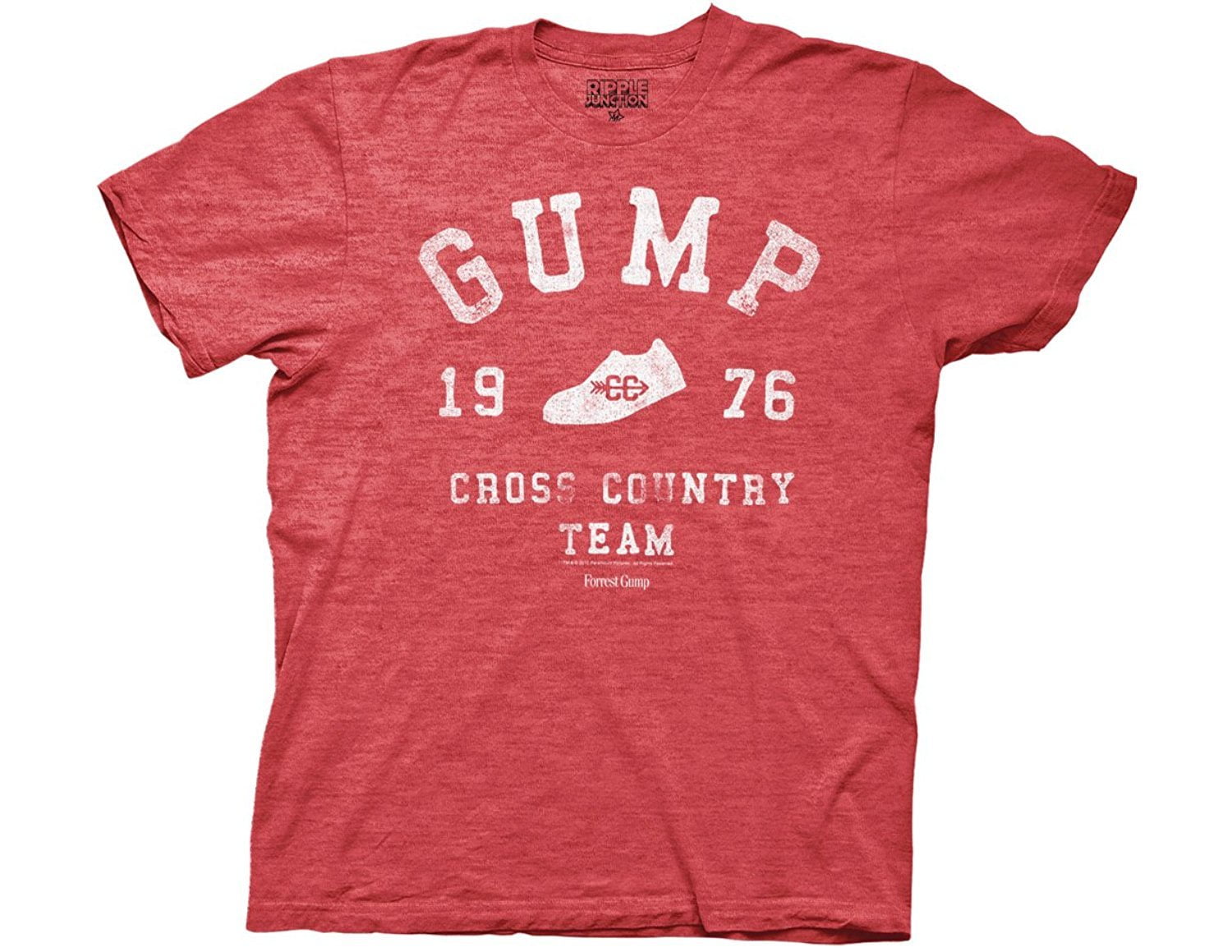 Forrest Gump 1976 Cross Country Team Heather Red T-Shirt - Walmart.com